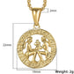 Hot Sale 12 Constellations Zodiac Sign Gold Pendant Necklace for Women Men Fashion Gift Dropshipping Jewelry GPM24B-18