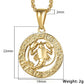 Hot Sale 12 Constellations Zodiac Sign Gold Pendant Necklace for Women Men Fashion Gift Dropshipping Jewelry GPM24B-8