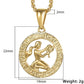 Hot Sale 12 Constellations Zodiac Sign Gold Pendant Necklace for Women Men Fashion Gift Dropshipping Jewelry GPM24B-4