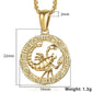 Hot Sale 12 Constellations Zodiac Sign Gold Pendant Necklace for Women Men Fashion Gift Dropshipping Jewelry GPM24B-22