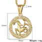 Hot Sale 12 Constellations Zodiac Sign Gold Pendant Necklace for Women Men Fashion Gift Dropshipping Jewelry GPM24B-23