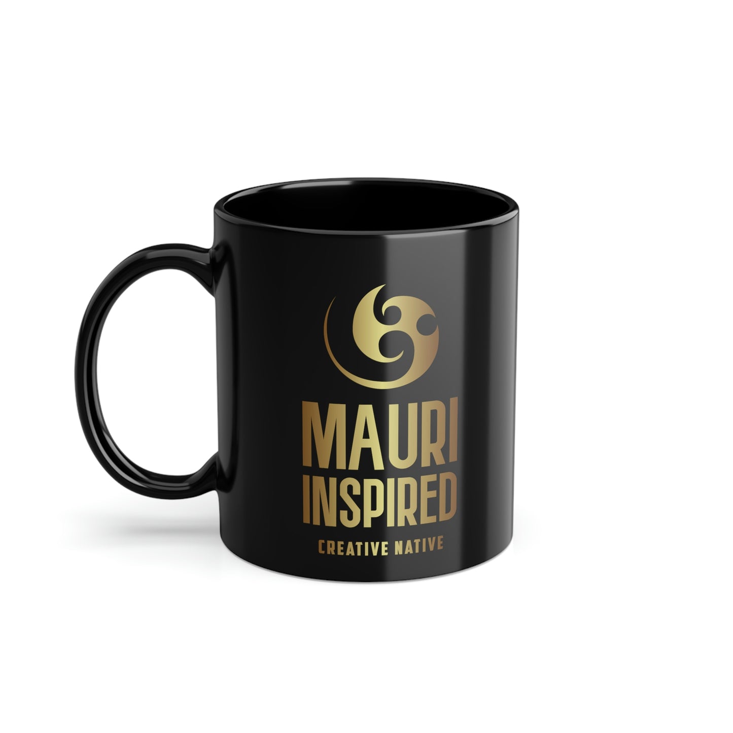 Mauri Inspired - Black Coffee Cup, 11oz