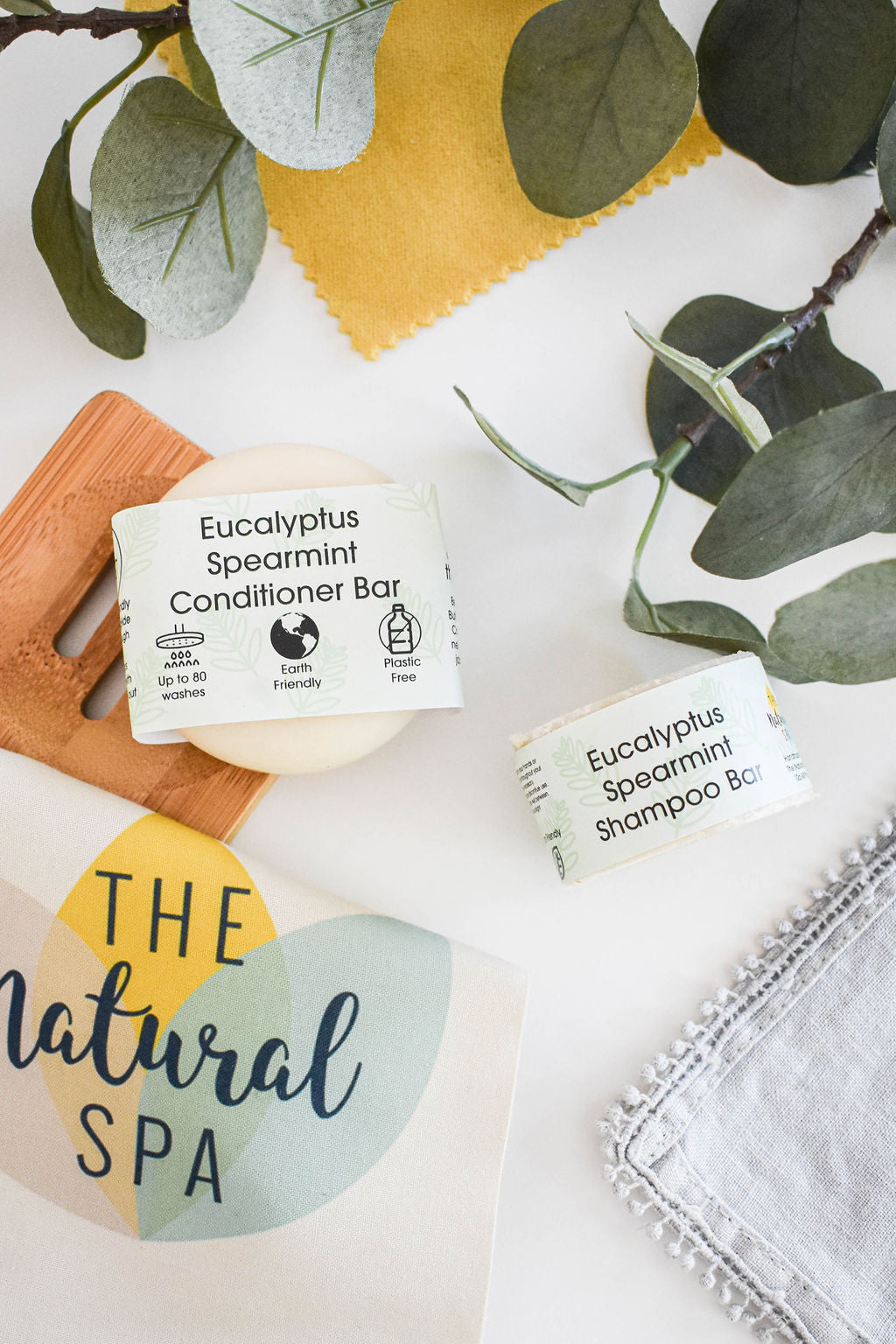 Eucalyptus Spearmint Shampoo and Conditioner Bar set-1