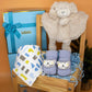 Hellobox cuddle cloth, anti-slip first socks and bib baby gift for birth boy (blue)-5