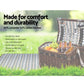 Alfresco 4 Person Picnic Basket Wicker Baskets Outdoor Insulated Gift Blanket-5