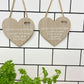 Set of 4 Wood Hanging White Etched Life Recipe Heart Plaque-1