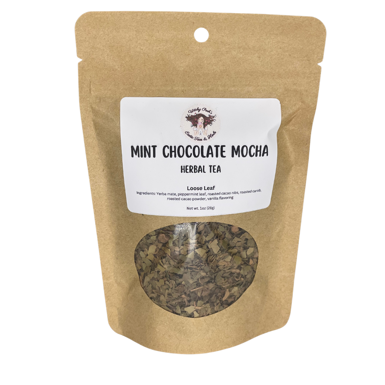 Mint Chocolate Mocha Tea, Herbal Tea, Loose Leaf Tea, Flavored Tea, Desert Tea-3