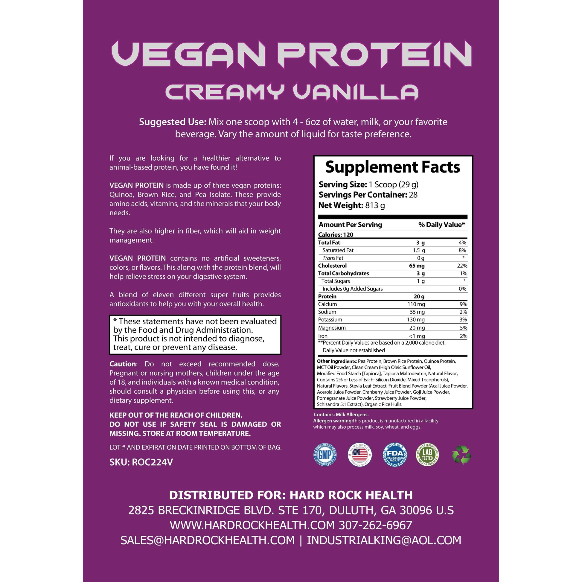 Organic Vegan Protein- Hard Rock Health®-2