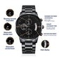 Mauri Inspired - Customizable Engraved Black Chronograph Watch
