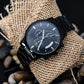 Mauri Inspired - Customizable Engraved Black Chronograph Watch