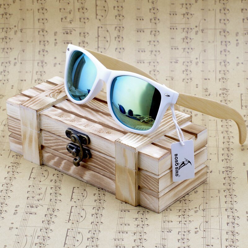 Bamboo Wood Polarized Sunglasses for Men and Women in Wooden Gift box Dropshipping Customized Engraving-9