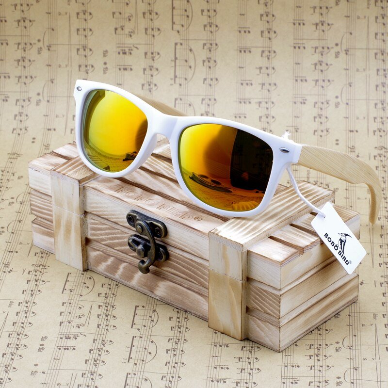 Bamboo Wood Polarized Sunglasses for Men and Women in Wooden Gift box Dropshipping Customized Engraving-0