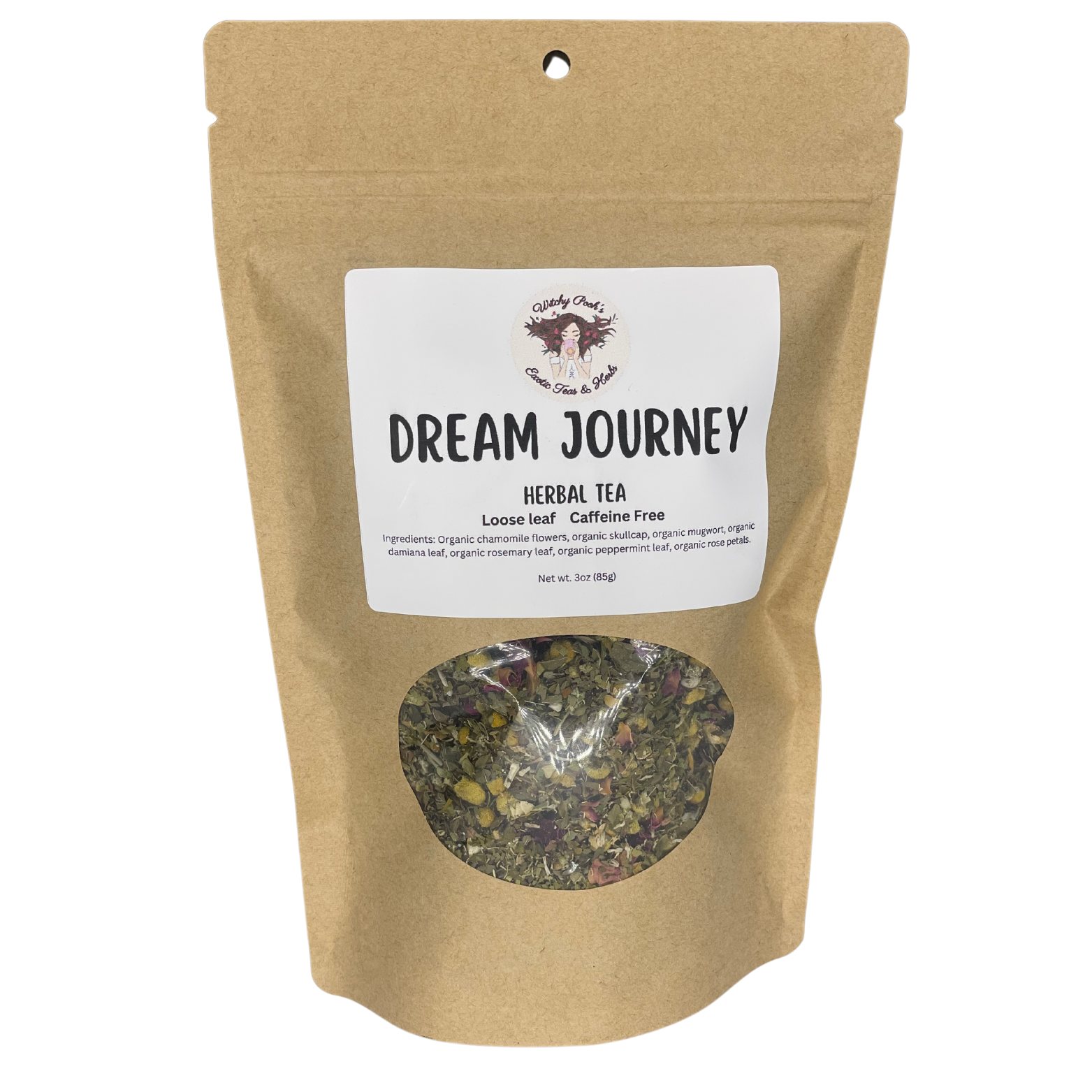 Dream Journey Tea, Loose Leaf Tea, Herbal Tea, Caffeine Free Tea, Organic Tea, Functional Tea-7