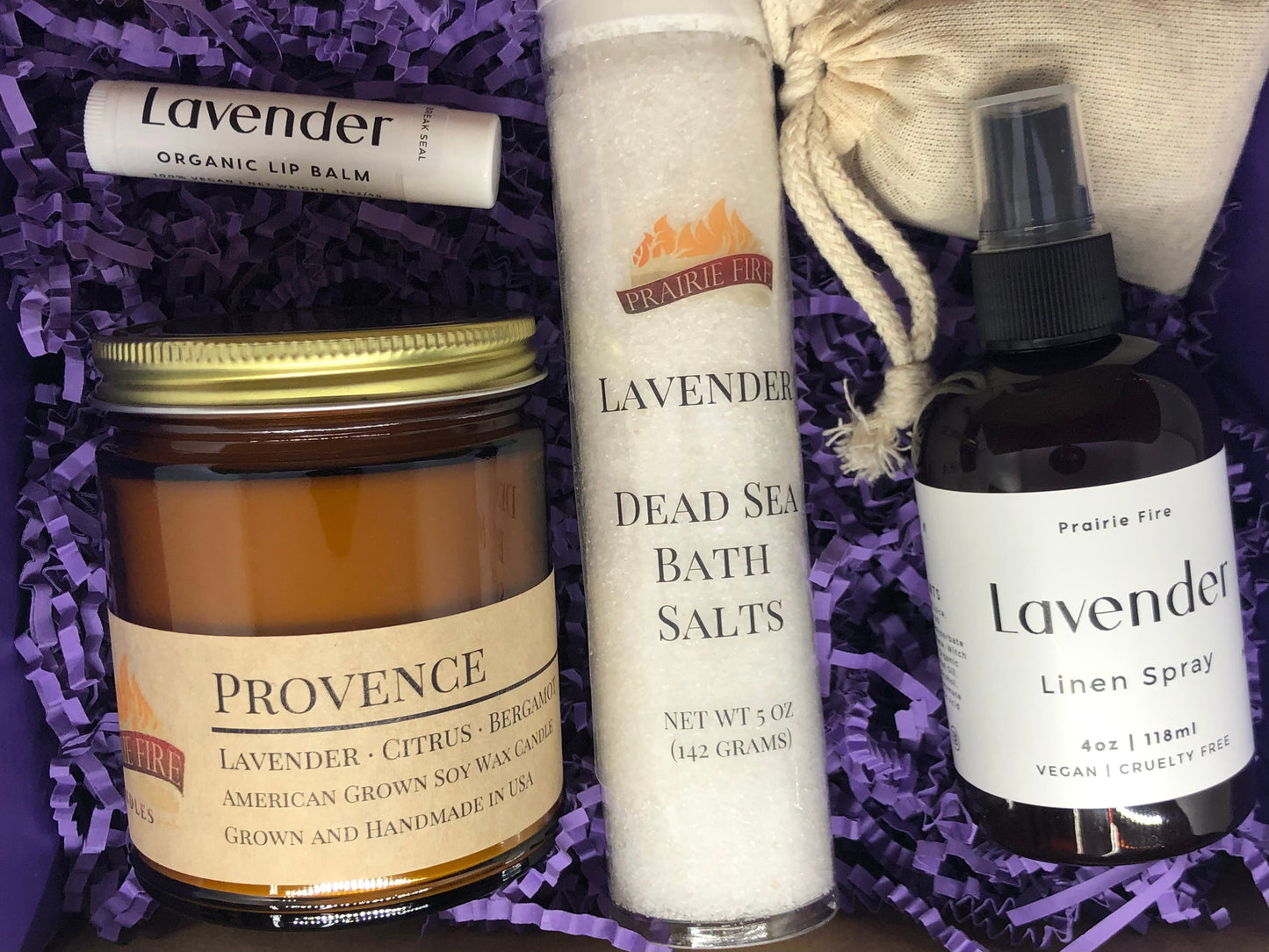 Lavender Lovers Candle Relaxation Luxury Gift Set Box - Kansas Gift Basket-5