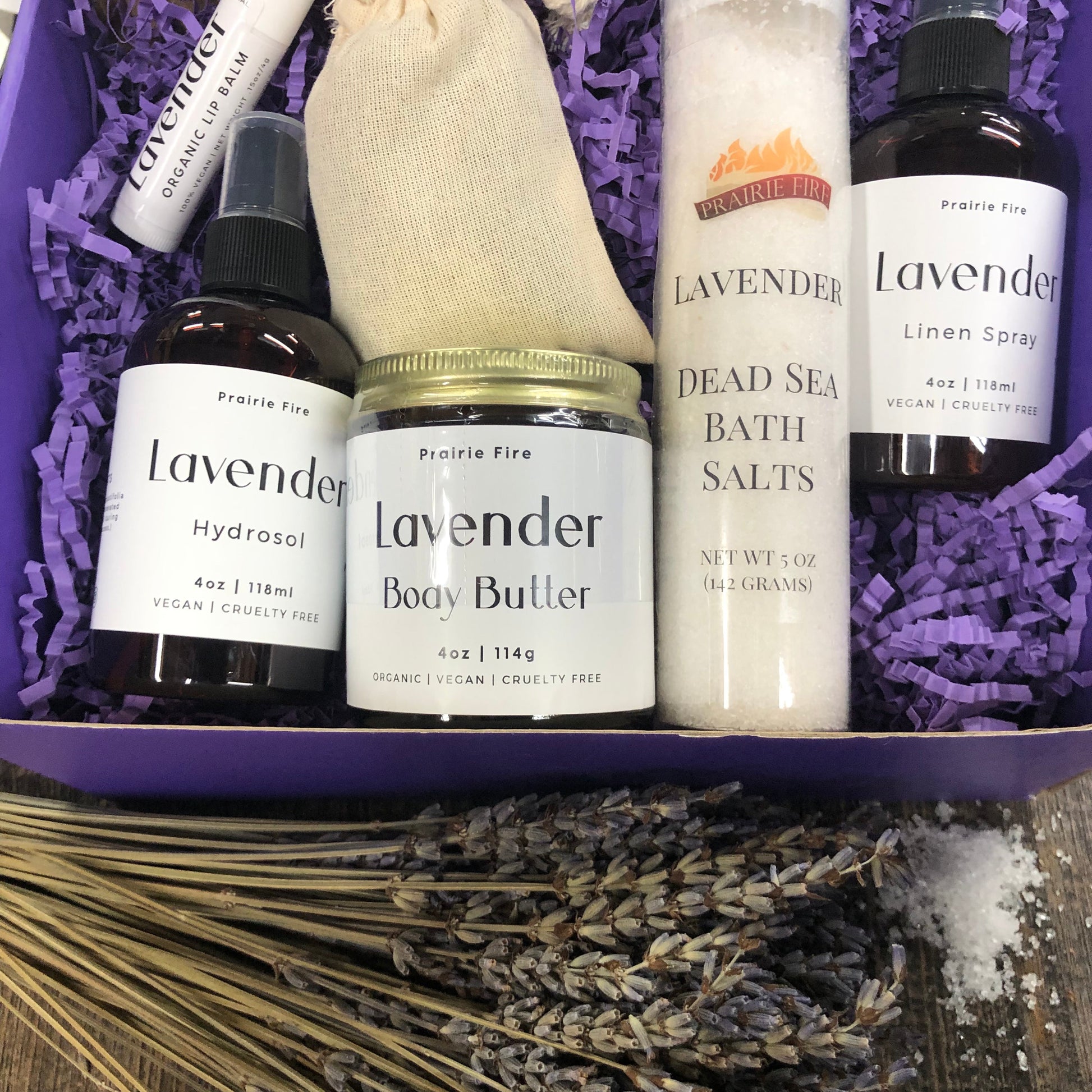 Lavender Lovers Spa/Self Care Luxury Gift Set Box - Kansas Gift Basket-4