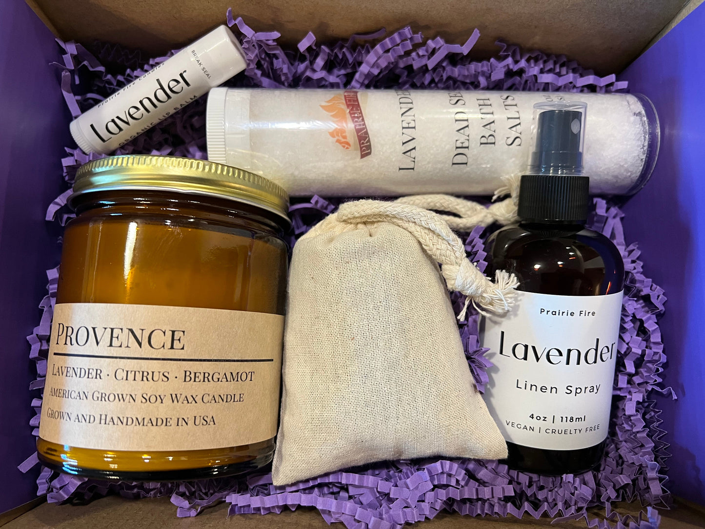 Lavender Lovers Candle Relaxation Luxury Gift Set Box - Kansas Gift Basket-3